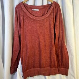 Maurices Sweatshirt Unisex Burnt Orange Long Sleeve Pull Over Loose XXL Soft